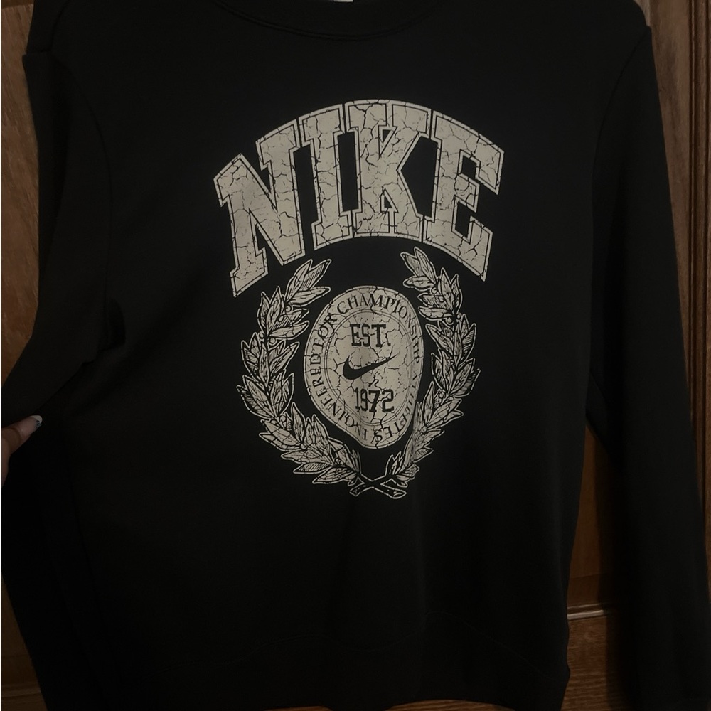 Nike Black Cracked Logo Tee